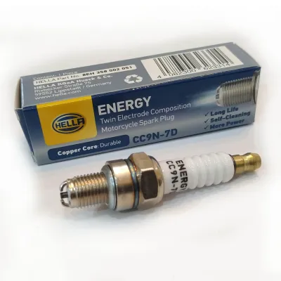 Hella Twin Electrode Spark Plug CC9N-7D for Honda XRM Suzuki Raider Mio Soul Mio Sporty Kawasaki Fury Wind etc
