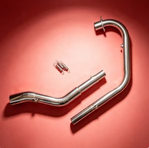 Rusi GP Flash 150 FI Stainless Elbow on Akrapovic Hexa Tip with Silencer