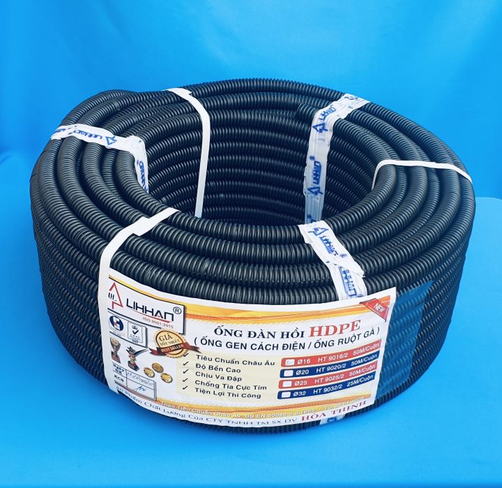 Ống gen / Ruột Gà phi 20 màu đen - 1 cuộn dài 50 mét