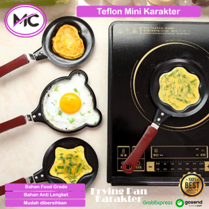 Loyang Teflon Mini Anti Lengket Karakter Mini Loyang Penggoreng Cetakan Telur Kue Prying Pan Perlengkapan Dapur