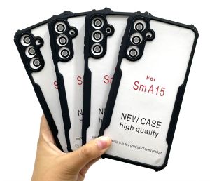 New Case Samsung A15 Casing Transparan Shockproof Slim dengan Perlindungan Kamera Bingkai Bumper