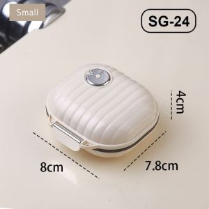 Travel Pill Box with Compartment Case Multipurpose Portable Supplement Jewelry Organizer