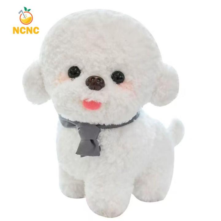 Kuscheltier Hund Bichon – Weißer Plüschhund 30 Cm, Realistisch, Weich, Geschenk Für Kinder