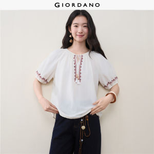 Giordano Women Women Round Neck Shirt Free Shipping 18346810