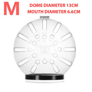 ตะกร้อครอบปากใสทรงกลมสำหรับแมวสัตว์เลี้ยงลูกแมวระบายอากาศได้ดี Helm Astronot ลูกแมวปรับได้ป้องกันการเกาสำหรับแมวและเลียผม