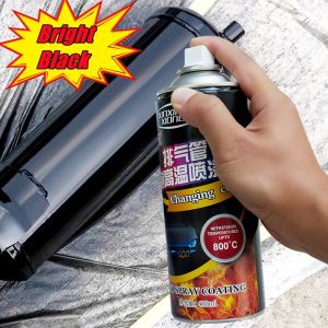 【400ml】800°C high temperature spray paint heat resistant paint silicone high temperature resistant paint for car exhaust pipes antifouling and antirust