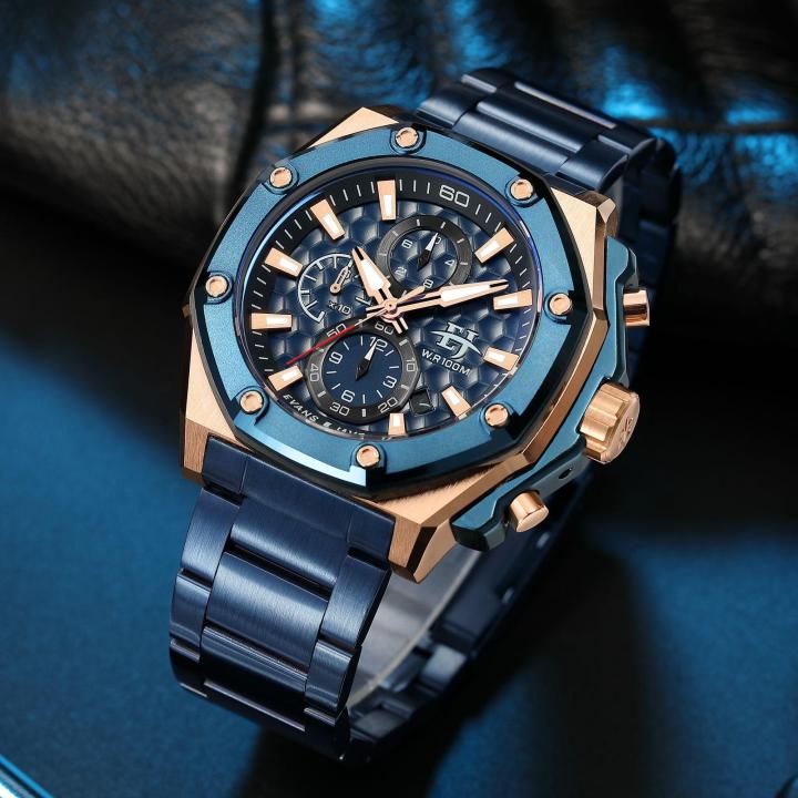Evans Jayden Jam Tangan Pria 9586 Rantai Stainless Steel