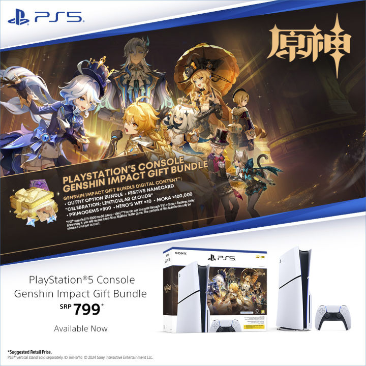 Playstation PS5 Slim 1TB Genshin Impact Local Console Bundle (Official ...