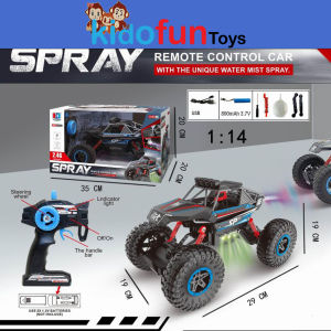 RC Mobil Jeep Crawler Keluar Asap dan Lampu Skala 1:14 Remot Kontrol 5Channel with Charger 2.4GHz