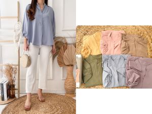 ATASAN BLUS KATUN TWILL PREMIUM CHERRY 011