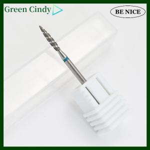 [Green Cindy] Nail Bits Tornado Flame Cuticle Drill Bit Manicure Cutter Rotary Burr Drill Accessories Spiral Nail Polishing Mills Tool