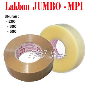 Lakban JUMBO Coklat - Bening -UK 45 mm  x 200 Yard / 300 Yard / 500 YArd -  Lakban Packing - MPI