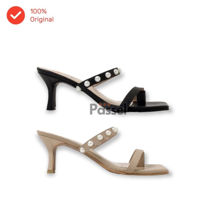 Donatello 36-41 Sandal Mules Heels 6,5 Cm Wanita Mutiara SY52621  Lazada Indonesia