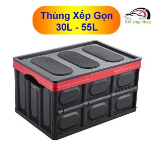 Thùng đựng đồ đạc gấp gọn cho ô tô loại 30 lít ngăn nắp tiện lợi dùng cho đựng đồ gia đình