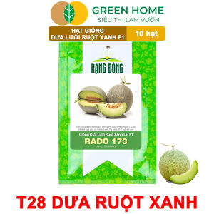 Hạt Giống Dưa Lưới Ruột Xanh Lai F1 Greenhome Gói 10 Hạt Dễ Trồng Quanh Năm Nảy Mầm Cao T28