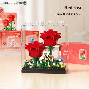 WP💓💛💖 Bouquet Sunflower Potted Plant Micro Building Blocks Eternal Flower Model DIY Home Desk Decoration Brick Toys Gift