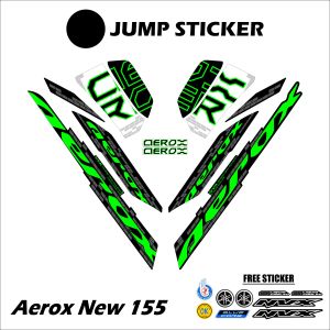 Stiker striping aerox conected - new grafis variasi 055