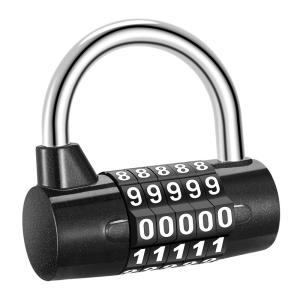 ORIA 5 Digit Combination Padlock Gym Safety Lock Luggage Travel Lock for Toolbox Closet Closet Gym Locker Bicycle Luggage Cabinet Outdoor