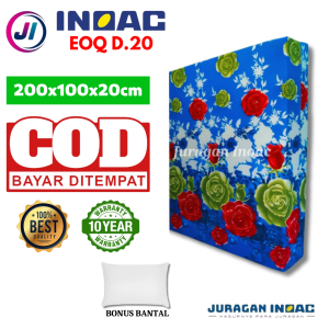 ( 100 x 20 x 200 ) Kasur Lurus Original INOAC EOQ D.20 Yellow tebal 20cm Garansi 10 tahun Gratis Bantal