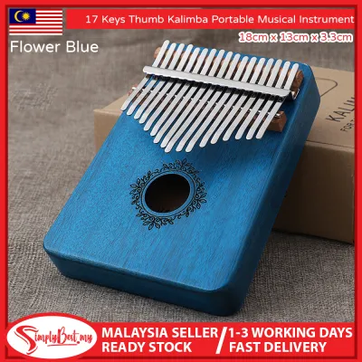 SIMPLYBEST Beginner 17 Keys Kalimba Thumb Piano Acoustic Finger Piano Music Instrument Wood Kids Learning Educational Full Set with Free Gifts