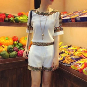 Womens Casual Cotton Suit 2026 New Summer Fashion High Waist Short Sleeve Crop Top Wide Leg Shorts 2 Two Piece Sets For Women