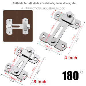 55*40mm Universal Twist Lock Anti-theft Door buckle，Zinc Alloy Security Thicken Cast Barrel Bolt Slide Latch Bathroom Door