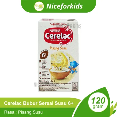 Nestle Cerelac Bubur Sereal Susu Usia 6+ Kemasan 120gr Bubur Instan / Bubur Mpasi