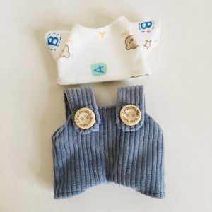 ANIME FAN Toy Accessories  Time Clothes Suspender Pants Dolls Clothes Plush Dolls Clothes Suit Top 17cm Cotton Dolls Clothes Cotton Doll Accessories