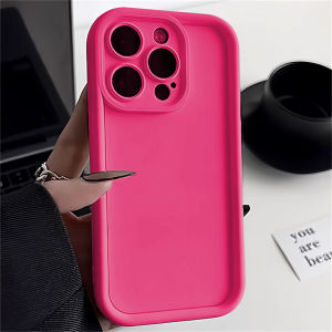 เคส สำหรับ iPhone 11 12 13 14 15 16 Pro Max 7 8 14 15 Plus X XS Max XR SE 2020 2022 อ่อนนุ่ม TPU เคสโทรศัพท์สีพื้น กันกระแทก การป้องกันเลนส์