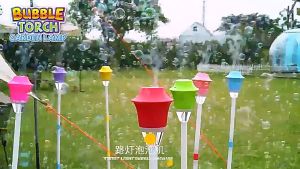 Childrens Day gifts Music Bubble Machine Garden Lamp Rechargeable Adjustable With Bubble Auto Vertical Bubble Machine