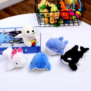 Con dấu Cá mập Cá voi Beluga Móc khóa Mặt dây chuyền Búp bê Mini Động vật Biển Sang trọng Chìa khóa Ba lô Mặt dây chuyền Trang trí Mặt dây chuyền Kawaii Búp bê 2026