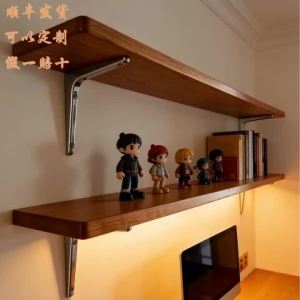xpkQ Solid Wood Kitchen Wall Shelf Multifunctional Kitchen Spices Organizer Rack Save Space Wall Shelf Home Storage and Organization 9H4B3