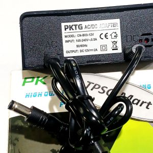 Adapter Camera 12V - 2A / Đầu cắm 5.5mm x 2.1mm (Treo tường chống nước chống sét chất lượng)
