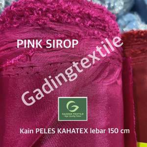 ( per setengah meter ) kain furing PELES KAHATEX abutai abuthai filamin lebar 150 cm meteran bahan furing lapisan kebaya brukat tile tas goodie bag pouch dekorasi dekor background backdrop foto umbul umbul bendera parsel parcel tirai hordeng gorden horden