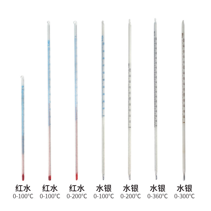 Mercury red water red liquid thermometer 0100 0200 0360 degree temperature measuring