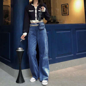 ⭐️สินค้าขายดี⭐️ 3 ไซด์ พร้อมส่ง ⚡️--- กางเกงยีนส์ สไตล์เกาหลี ทรงบอยขาม้านิดหน่อย สวยๆเก๋ๆมีสไตล์ มี2 สี #8098