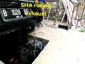 TERMURAHTERLARIS KNALPOT MOBIL RACING SPOON BLACK HITAM SUARA KERING GAHAR BASS KERING BULET