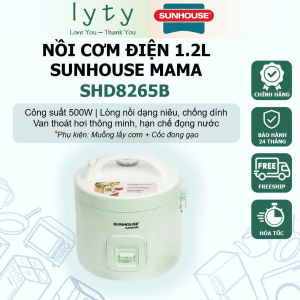 Nồi cơm nắp gài 1.2L SUNHOUSE SHD8265B | SHD8265G