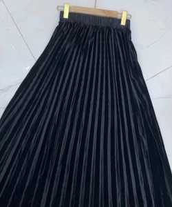 rok plisket premium / maxi skirt bludru velvet / rok panjang long skirts formal viral