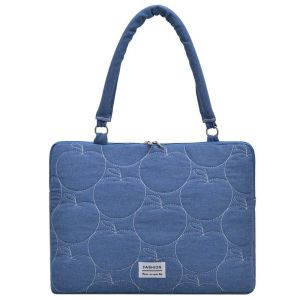 Modern Fashion Computer Bag 14/15 Inches Bowknot Embroidered Laptop Bag Soft Shockproof Computer Handbag Business