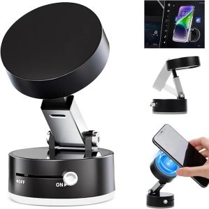 2025 New Magnetic Suction Cup Mobile Phone Holder Foldable Portable Double-Sided Vacuum Magnetic Adsorption Adjustable Mobile Phone Holder Suitable for all mobile phone
