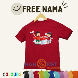 Kaos Anak 17 Agustus 2023 | Kaos Anak Custom | Kaos Anak Sablon DTF Laki laki dan Perempuan Terlaris dan Murah bahan 100 % premium Bisa COD [[ FREE NAMA ]]