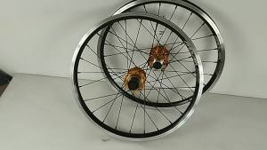 Bicycle wheel 20inch mountain bike aluminum alloy wheel set 406 six-bolt disc brake rim brake V-brake 11-speed 12-speed six-spoke-HB12 MA20