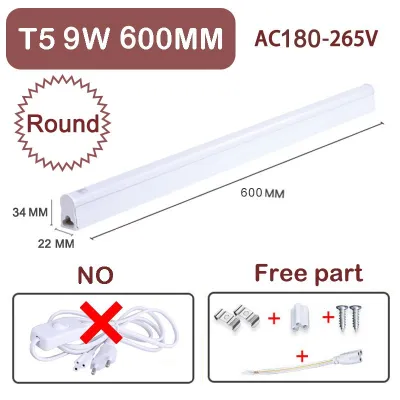 Led Tube Light 10W 20W Light Tubes T5 Tube Bar Energy Saving Kitchen Lamp Table Tube Lamp For Home Cupboard Warehouse Lighting With Plug
