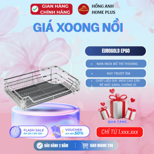 Giá xoong nồi Eurogold EP60 lắp âm tủ bếp dưới khoang 600mm giúp sắp xếp xoong nồi chảo gọn gàng