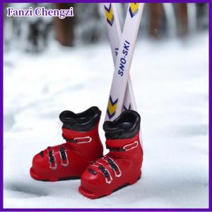 Fanzi Nhà búp bê 1:12 thu nhỏ giày trượt băng Mũ trượt tuyết mùa đông cảnh trượt tuyết mô hình trang trí đồ chơi nhà búp bê phụ kiện