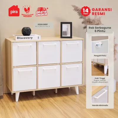 PIRA METROPOLIS - EDEN SB6P Meja TV / Bufet / Kabinet / Sideboard / Rak Serbaguna / Lemari Pakaian