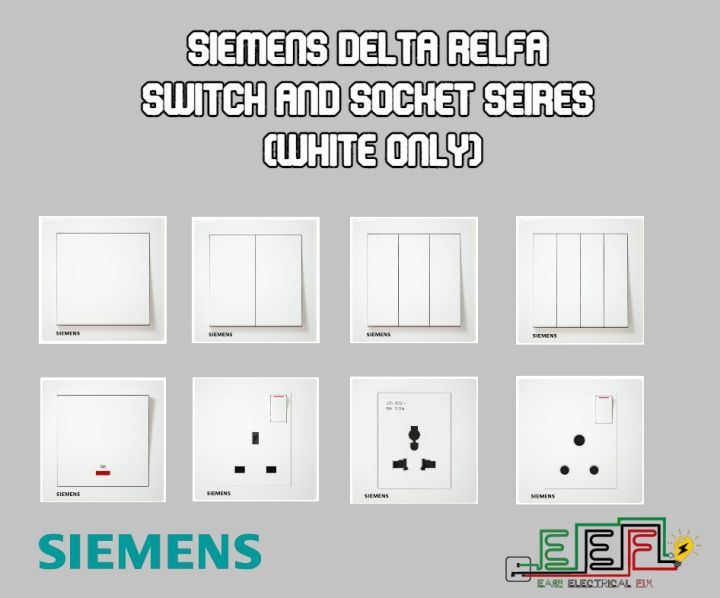 Siemens Delta Relfa Switches And Sockets (White) Lazada