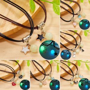 2Pcs Adjustable Luminous Bracelet For Couple Fashion Best Friends Bracelets Lover Friendship Braided