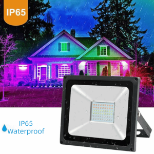 CYI47 Multicolor RGB LED Floodlight IP66 Waterproof With Remote Color Spotlight Wall Spotlight 30W 50W 100W Outdoor Lighting Outdoor